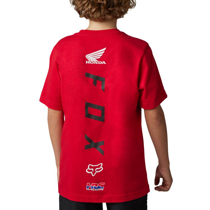 Dětské Triko Fox Youth Fox X Honda Ss Tee Flame Red