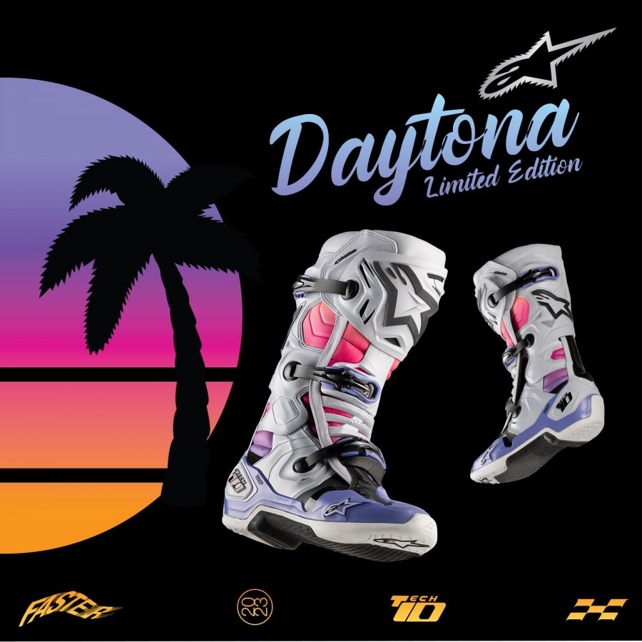 boty Alpinestars Tech 10 limited edition Daytona light grey/orange