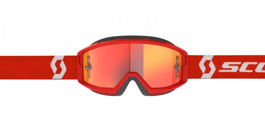 brýle PRIMAL CH červené/bílé, SCOTT - USA (plexi oranžové chrom)