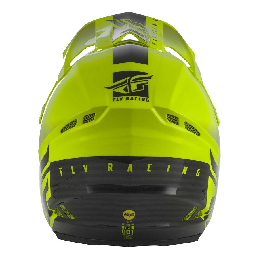 Helma Fly Racing F2 Carbon Shield yellow fluo/black
