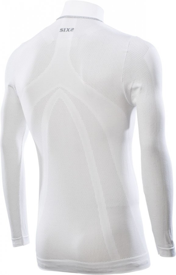 funkční odlehčené tričko SIXS TS3L s dl. rukávem a rolákem white
