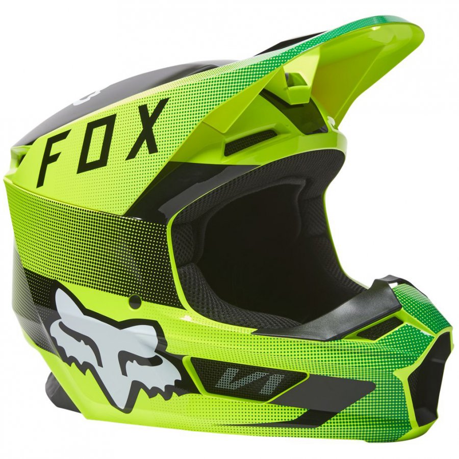 Helma Fox V1 Ridl helmet Ece fluo yellow