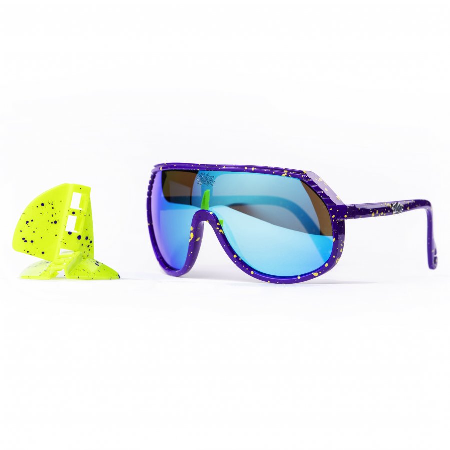 Pitcha SPLASHER sunglasses purple/fluo yellow
