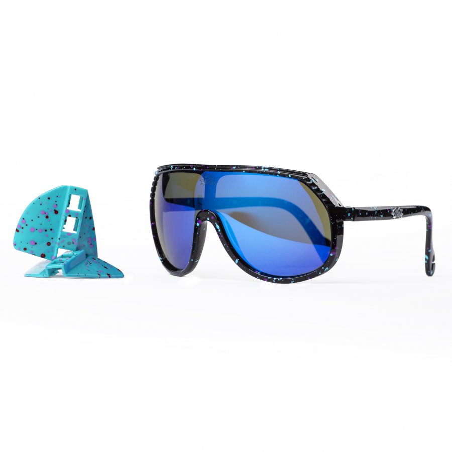 Pitcha SPLASHER sunglasses black/turquoise