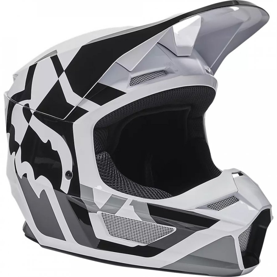 Helma Fox V1 Lux Helmet, Ece Black/White