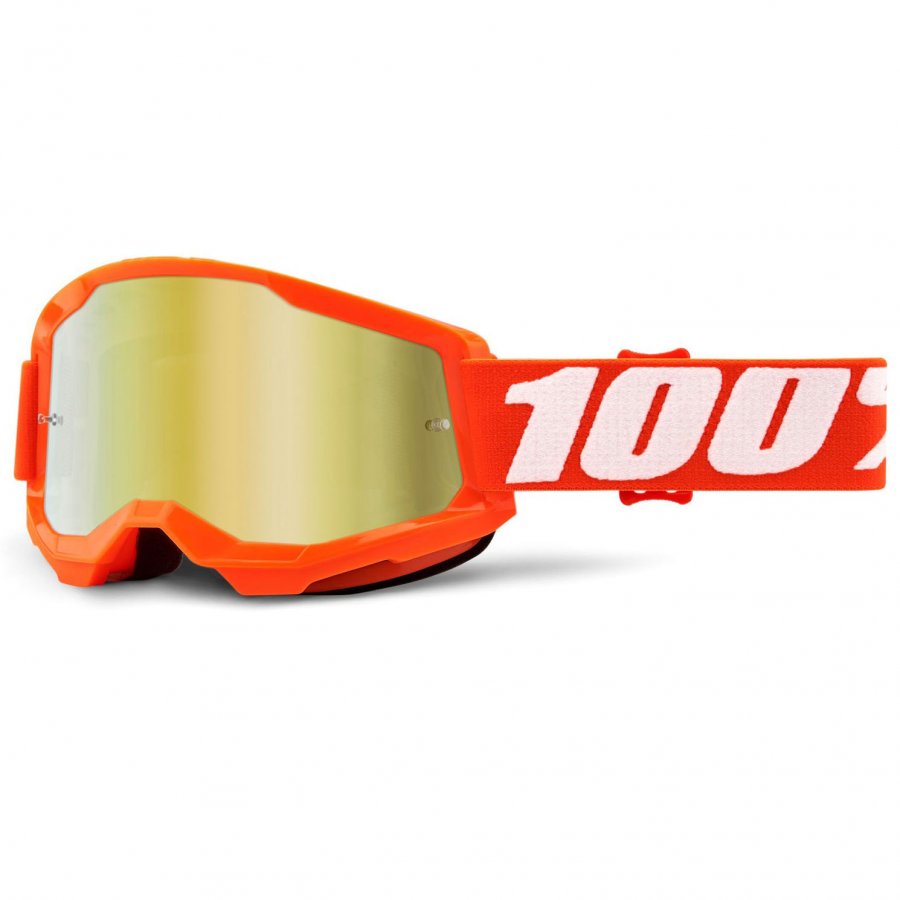 Brýle 100% Strata 2 USA orange/gold mirrored lens