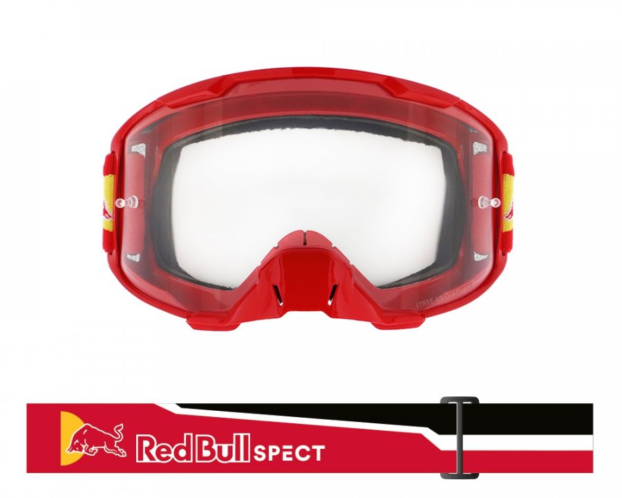 brýle STRIVE, RedBull Spect (červené mátné, plexi čiré)