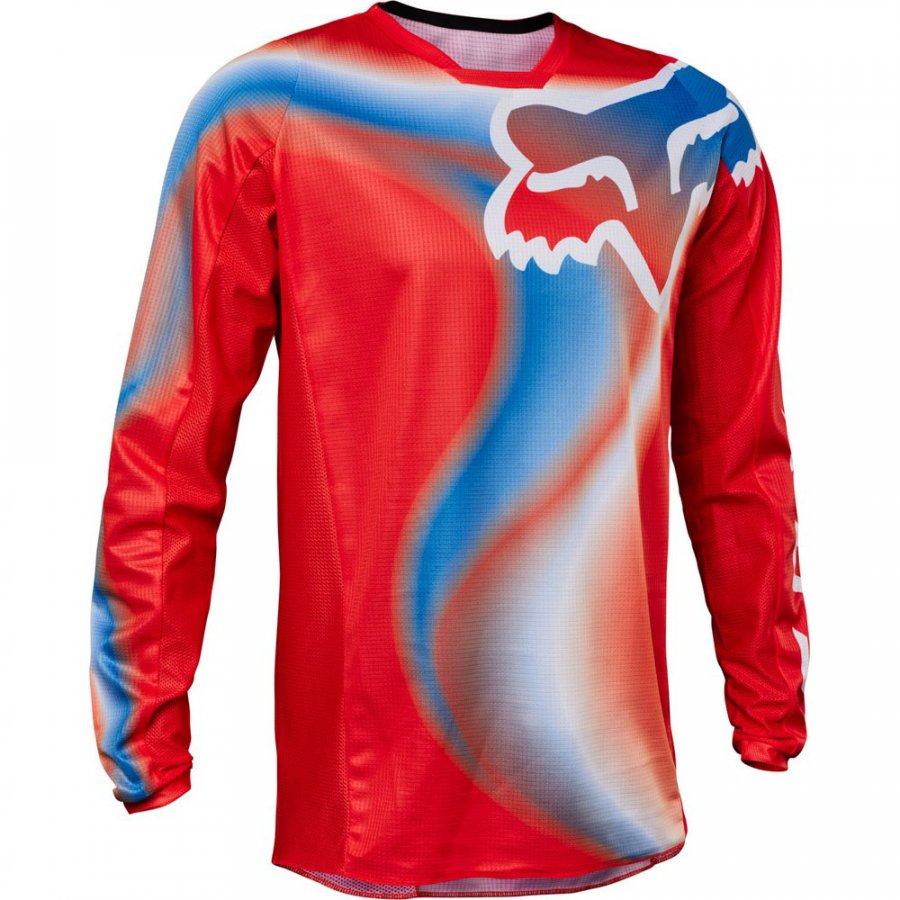 Dres Fox Racing 180 Toxsyk Jersey Fluorescent Red