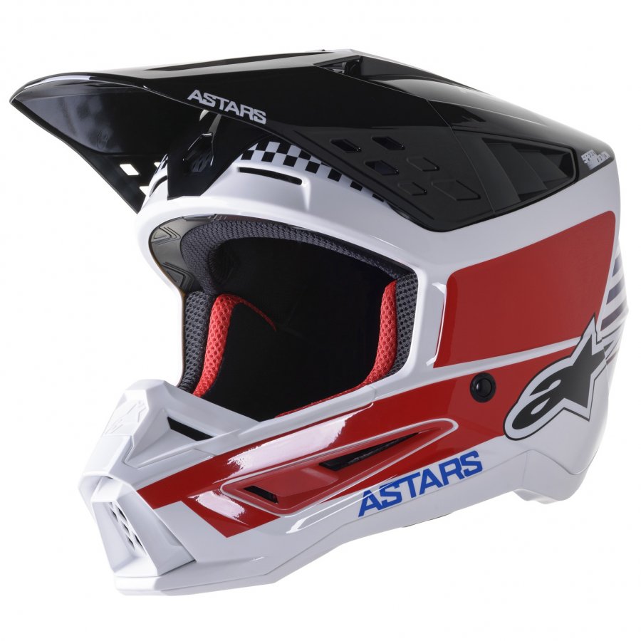 Helma Alpinestars S-M5 Speed 2022 white/dark blue/red glossy