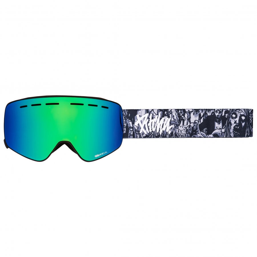 lyžařské brýle Pitcha XC3 zombie / full revo green