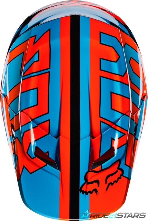 Náhradní kšilt Fox Racing V1 Falcon Helmet Visor Black/Orange