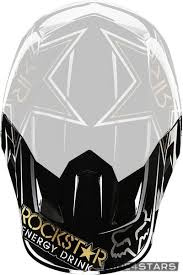 Náhradní Kšilt V2 Rockstar Helmet Visor 2013 Black/Gold