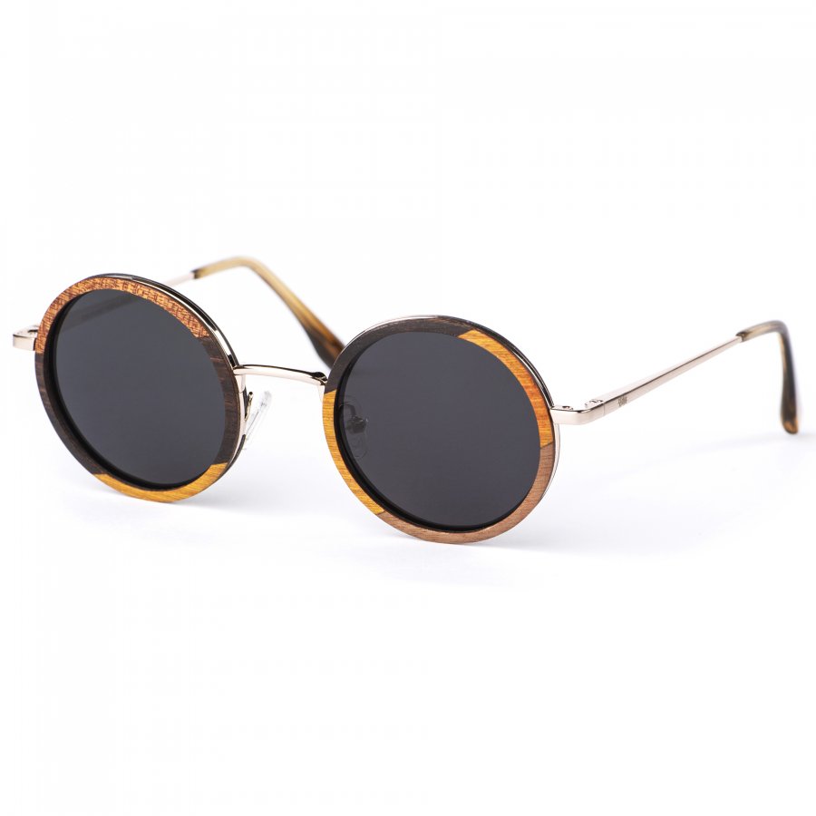 Pitcha LEON sunglasses brushed gold/multi wood