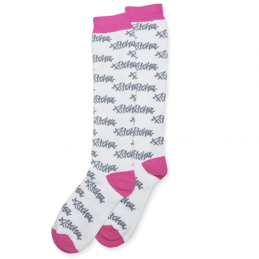 podkolenky Pitcha Kolenak socks white/pink