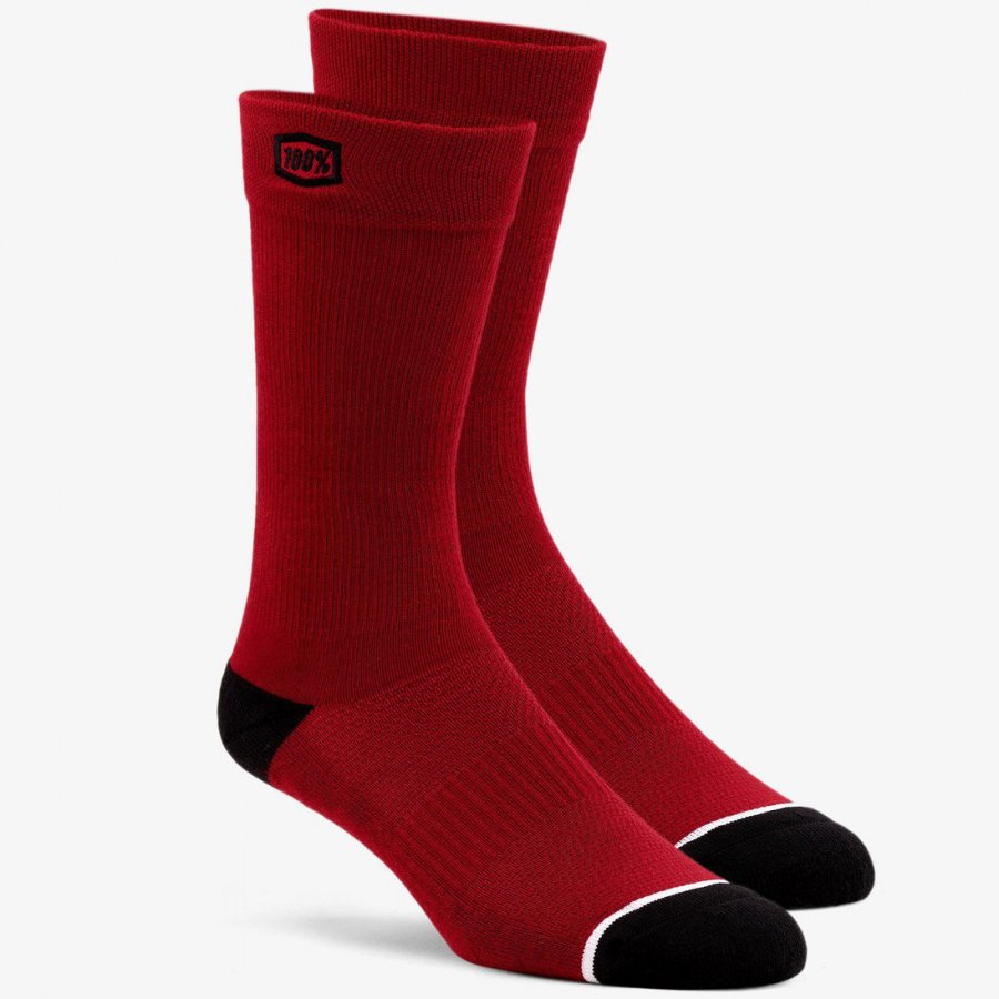 ponožky 100% Solid red