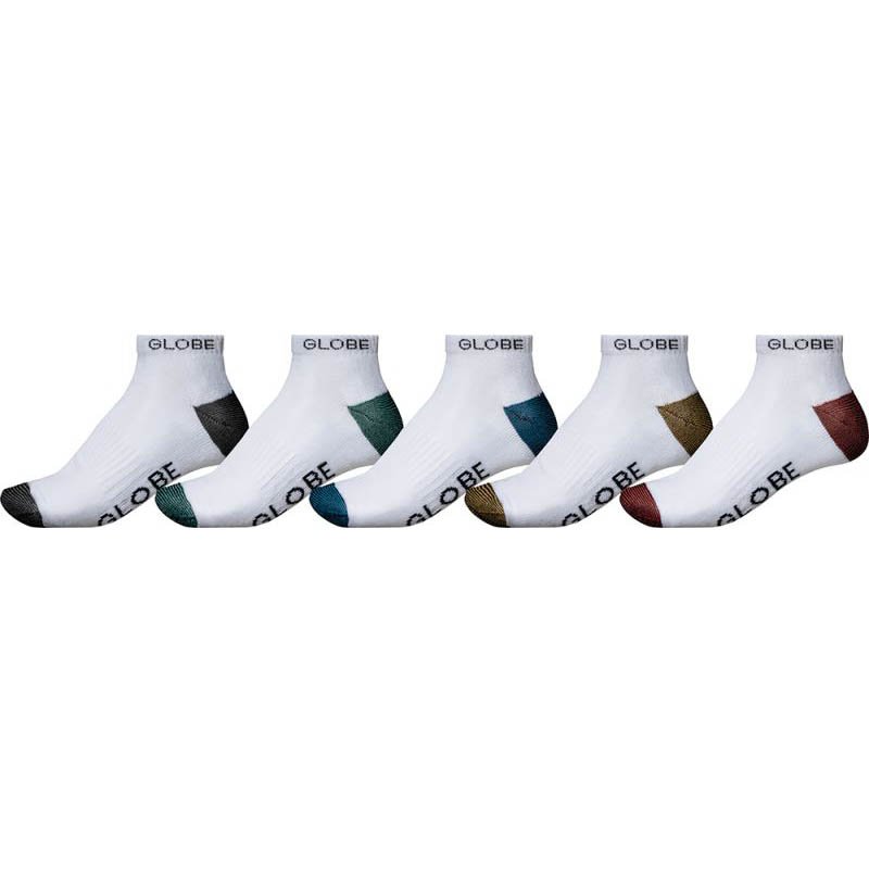 Ponožky Globe Ingles Ankle Sock 5 Pack White