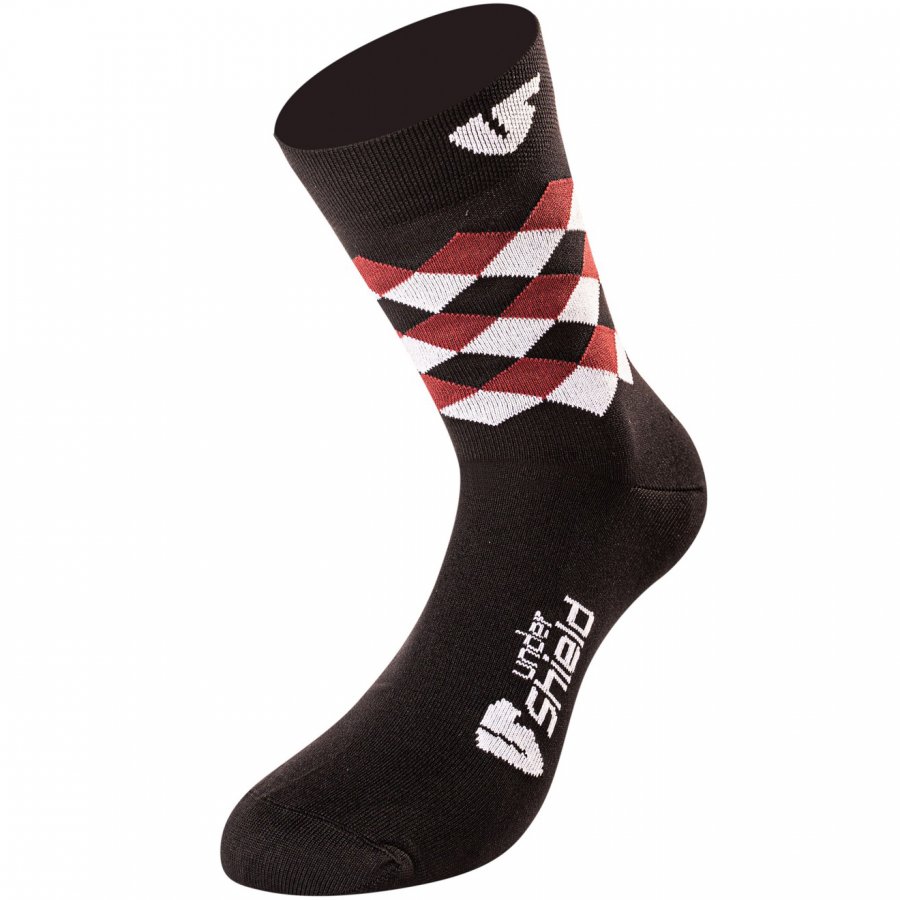 ponožky Undershield Rombi black/red/white