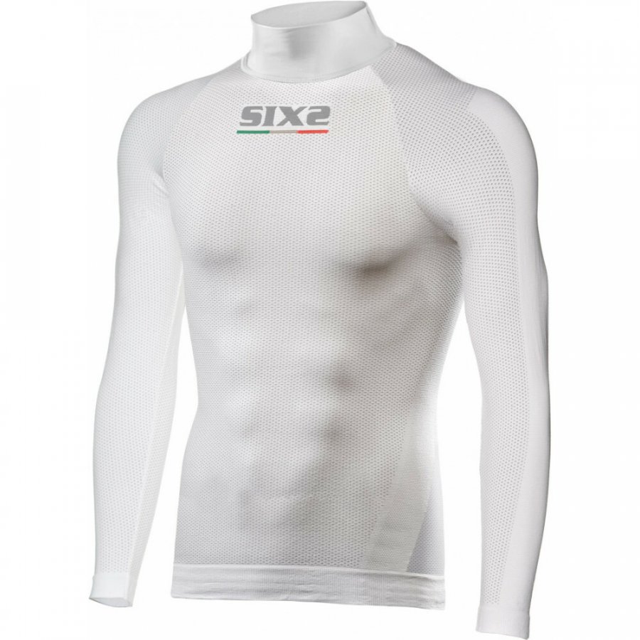 SIXS TS3 tričko s dlouhým rukávem a stojáčkem bílá XS/S
