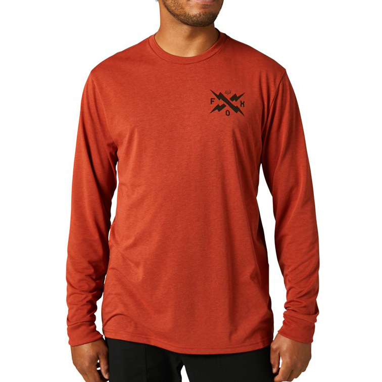 Triko Fox Calibrated Ls Tech Tee Red Clear
