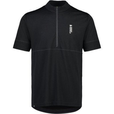 merino triko Mons Royale Cadence Half Zip T black