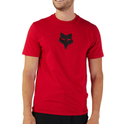 triko Fox Fox Head Ss Prem Tee Flame Red