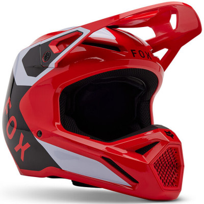 helma Fox V1 Lean Helmet Fluorescent Red