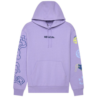 mikina Fox W Hello Future Fleece Po Lilac