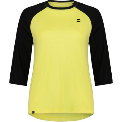 dámské merino triko Mons Royale Tarn merino Shift Raglan 3/4 wmns black/limelight