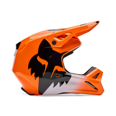 helma Fox V1 Shield Helmet 2025 Fluorescent Orange