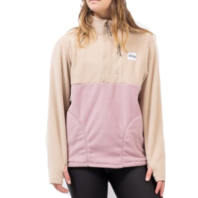 mikina Eivy Techlight Halfzip fleece sand / faded woodrose