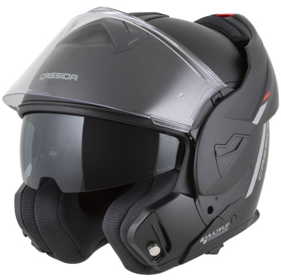 helma Cassida MultiFlip Solid black matte/red/grey