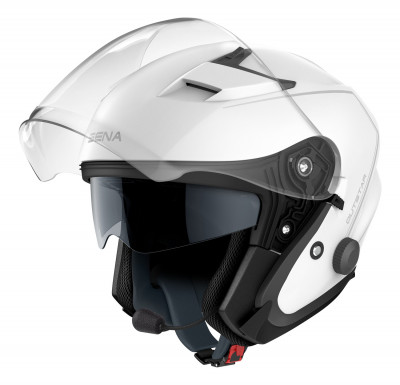 helma s headsetem Sena Outstar white
