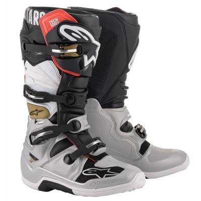 Boty Alpinestars Tech 7 black/silver/white/gold