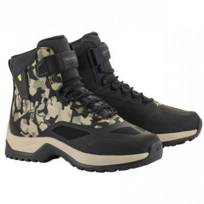 boty Alpinestars CR 6 Drystar black/green camo/beige