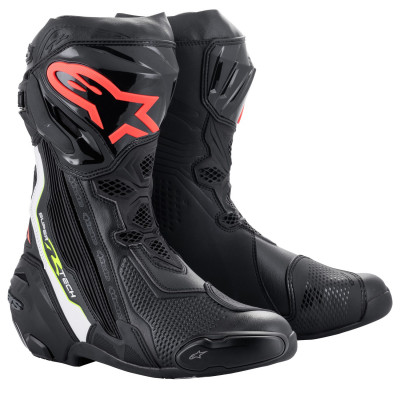 boty Alpinestars Supertech R 2025 black/white/red fluo/yellow fluo