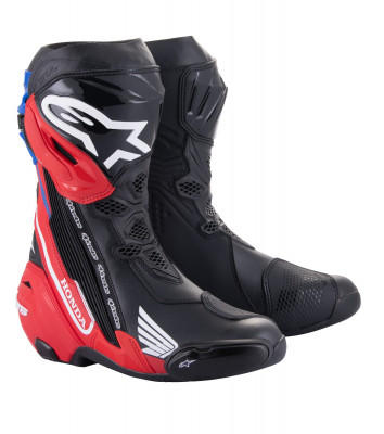 boty Alpinestars Supertech R Honda 2025 black/red fluo/blue/white