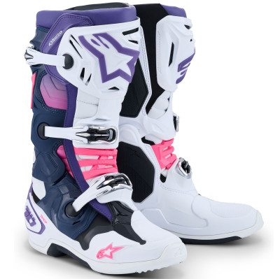 boty Alpinestars Tech 10 2026 white/purple/blue/pink fluo