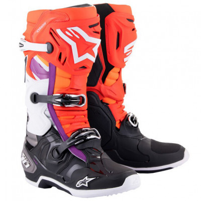 boty Alpinestars Tech 10 orange/yellow/purple/white/black