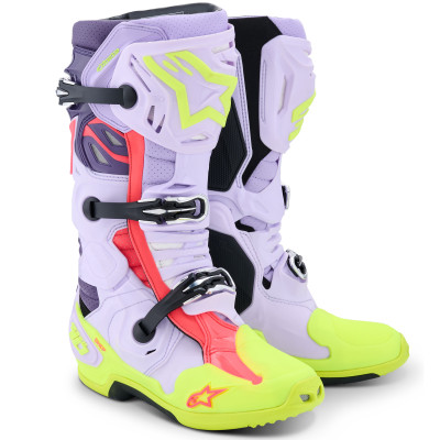 boty Alpinestars Tech 10 Supervented 2026 purple/yellow fluo/pink