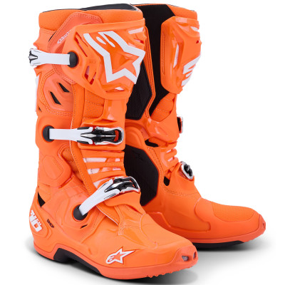 boty Alpinestars Tech 10 Supervented 2026 orange fluo/black/white
