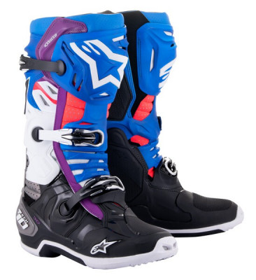 boty Alpinestars Tech 10 Supervented 2025 blue/purple/pink/white/grey/black
