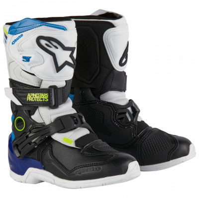 dětské boty Alpinestars Tech 3S Kids white/black/blue