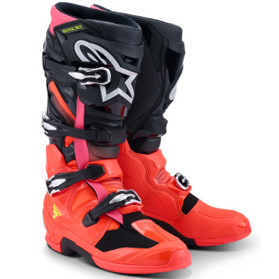 boty Alpinestars Tech 7 2026 black/red fluo/pink fluo