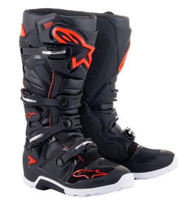 boty Alpinestars Tech 7 Enduro 2025 black/red fluo/white