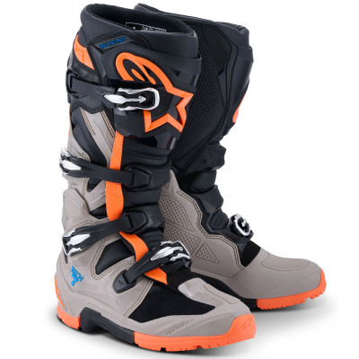 boty Alpinestars Tech 7 Enduro 2026 black/dark grey/orange fluo