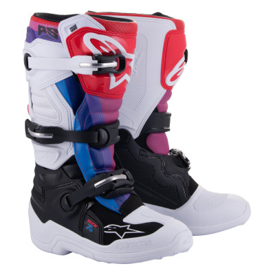dětské boty Alpinestars Tech 7 S 2025 white/black/red/blue/purple