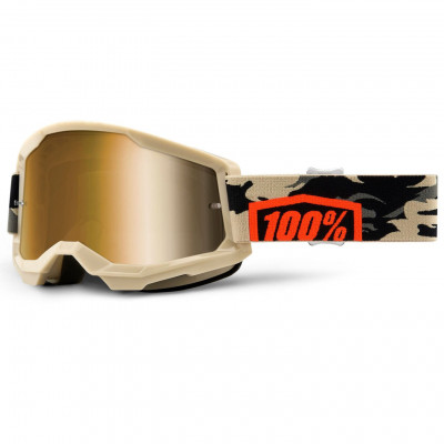 Brýle 100% Strata 2 USA Kombat/true gold mirrored lens