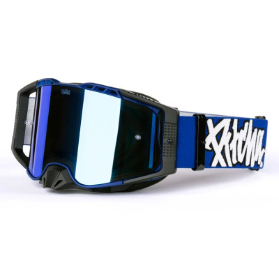 brýle Pitcha FURIOUS navy/white - blue mirrored