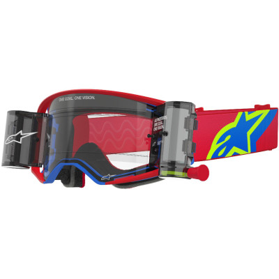 brýle Alpinestars Supertech Corp Roll Off Wide Vision 2025 red/blue/clear lens
