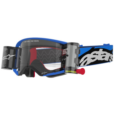 brýle Alpinestars supertech stream Roll-Off Wide Vision 2025 blue/ clear lens